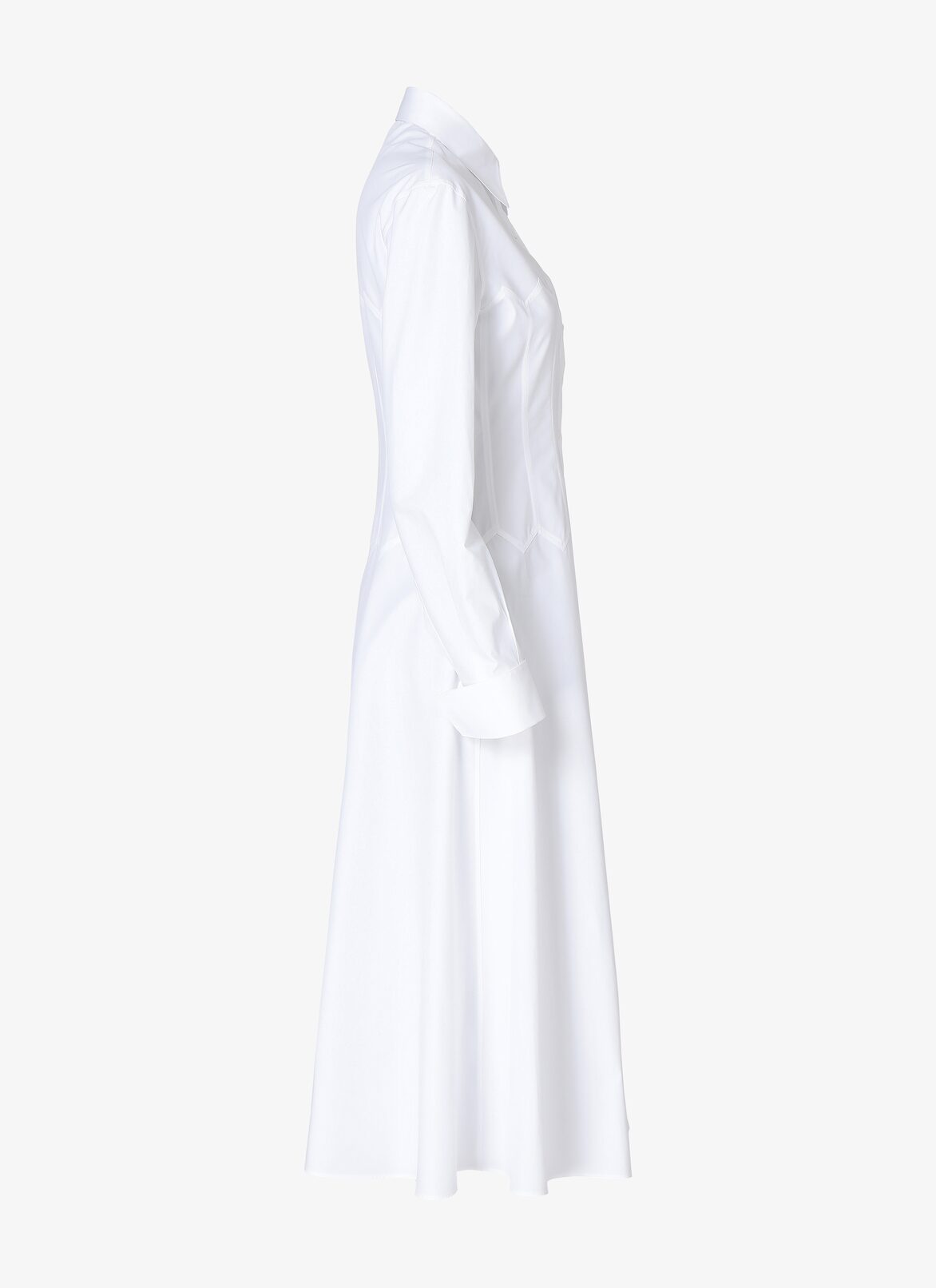 Long-Sleeved Shirt Dress ALAÏA WHITE LONG-SLEEVED SHIRT DRESS